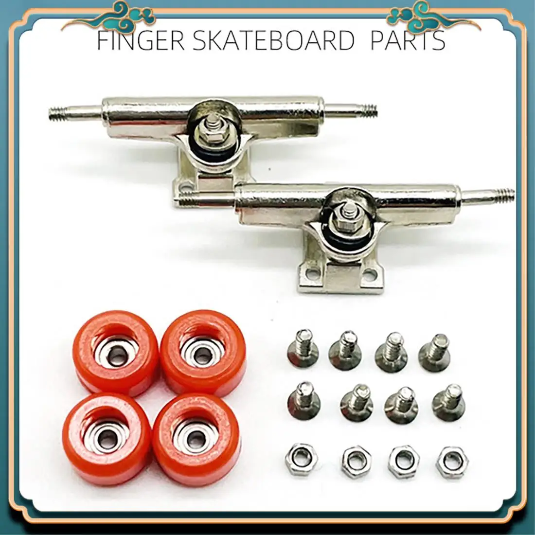 

ABMV-2Pieces Finger Skateboard Deck Bracket Alloy Parts For Mini Finger Board Roller Skate Scooter Model