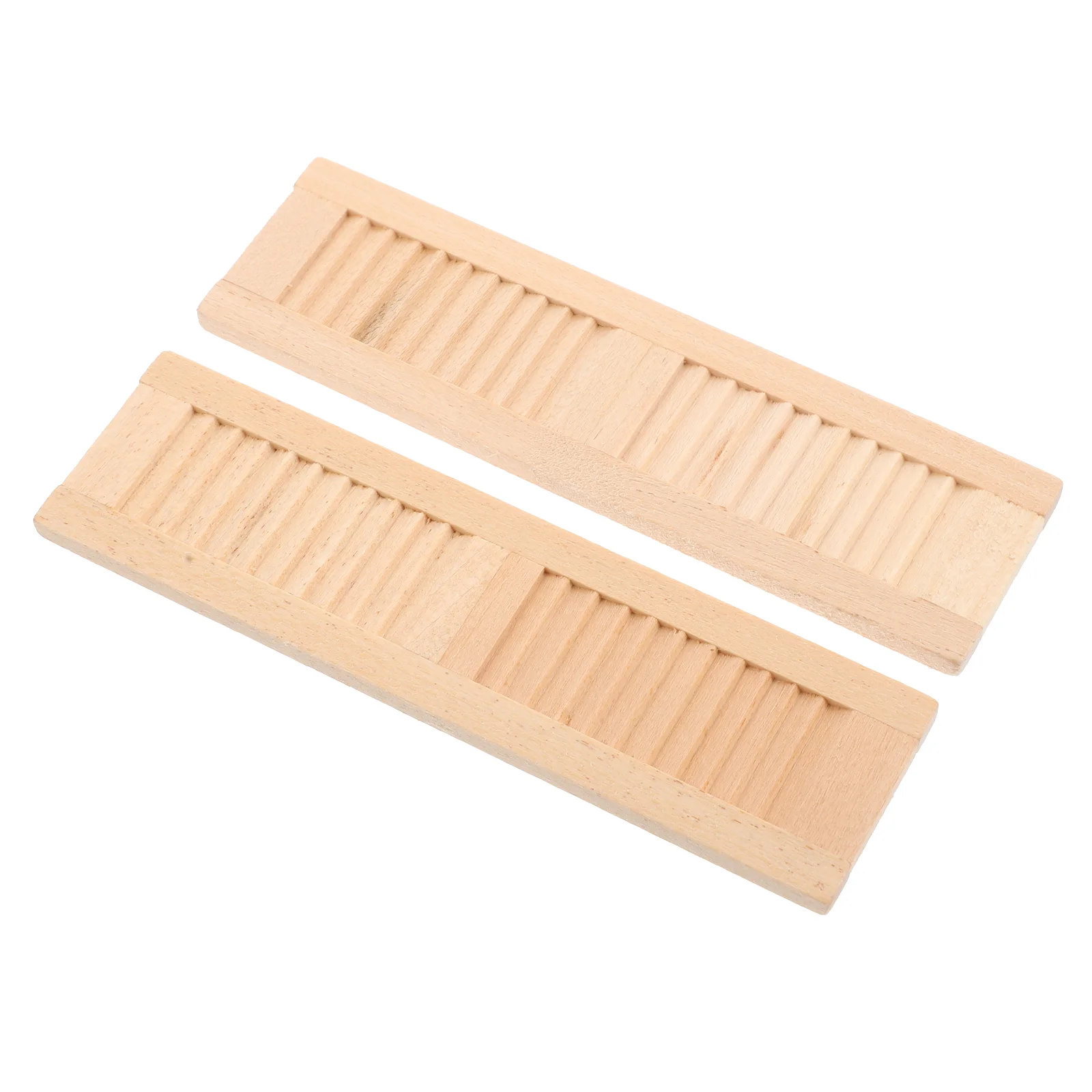 2 Pcs Mini Blinds House Furnishings Pretend Small Toy Miniature Decor Tiny Homes Furniture Wooden Accessories Child Little
