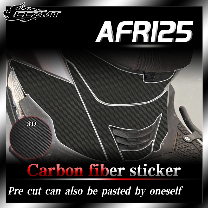 For Haojue AFR125 stickers 3D carbon fiber protective stickers car body stickers decoration waterproof modification accessories