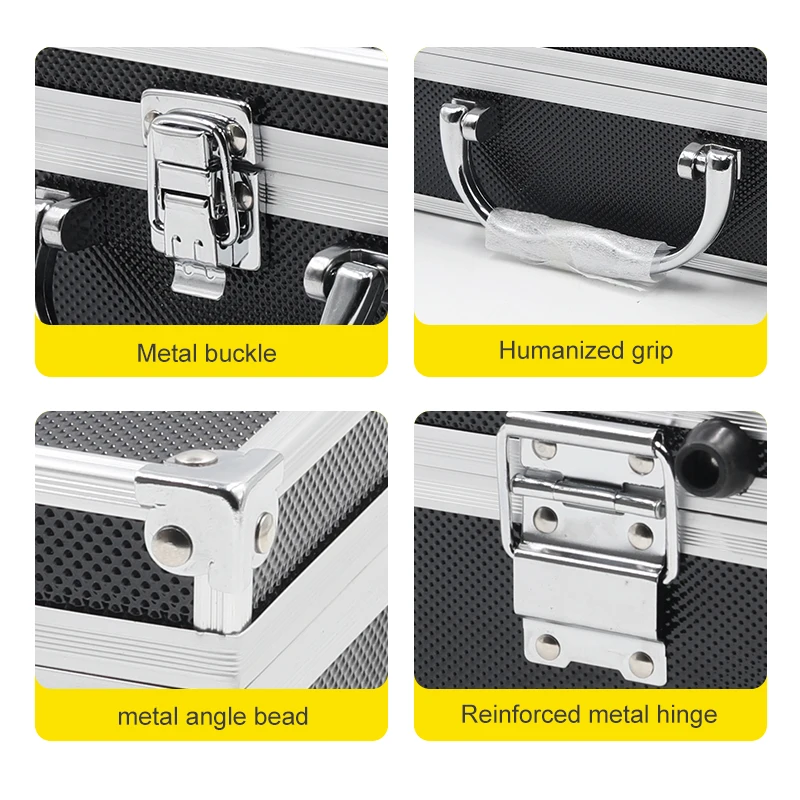 Secure & Durable Aluminum Alloy Toolbox: Portable, Versatile Storage for Tools, Equipment, and Files