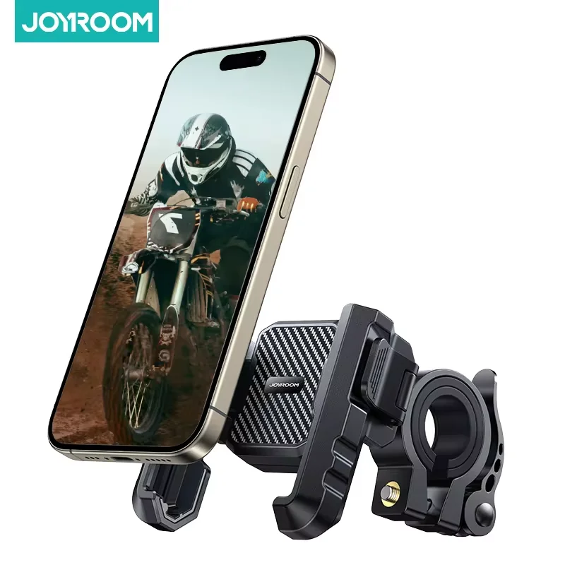 JOYROOM Universal Bike Motorcycle Phone Holder Mount Shockproof Handlebar Clamp for Electric Scooter for 4.7-7'' Smartphones