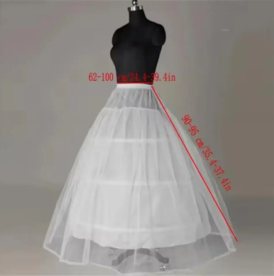 FEIYANSHA 6-Hoop Crinoline Petticoat Black/White 6