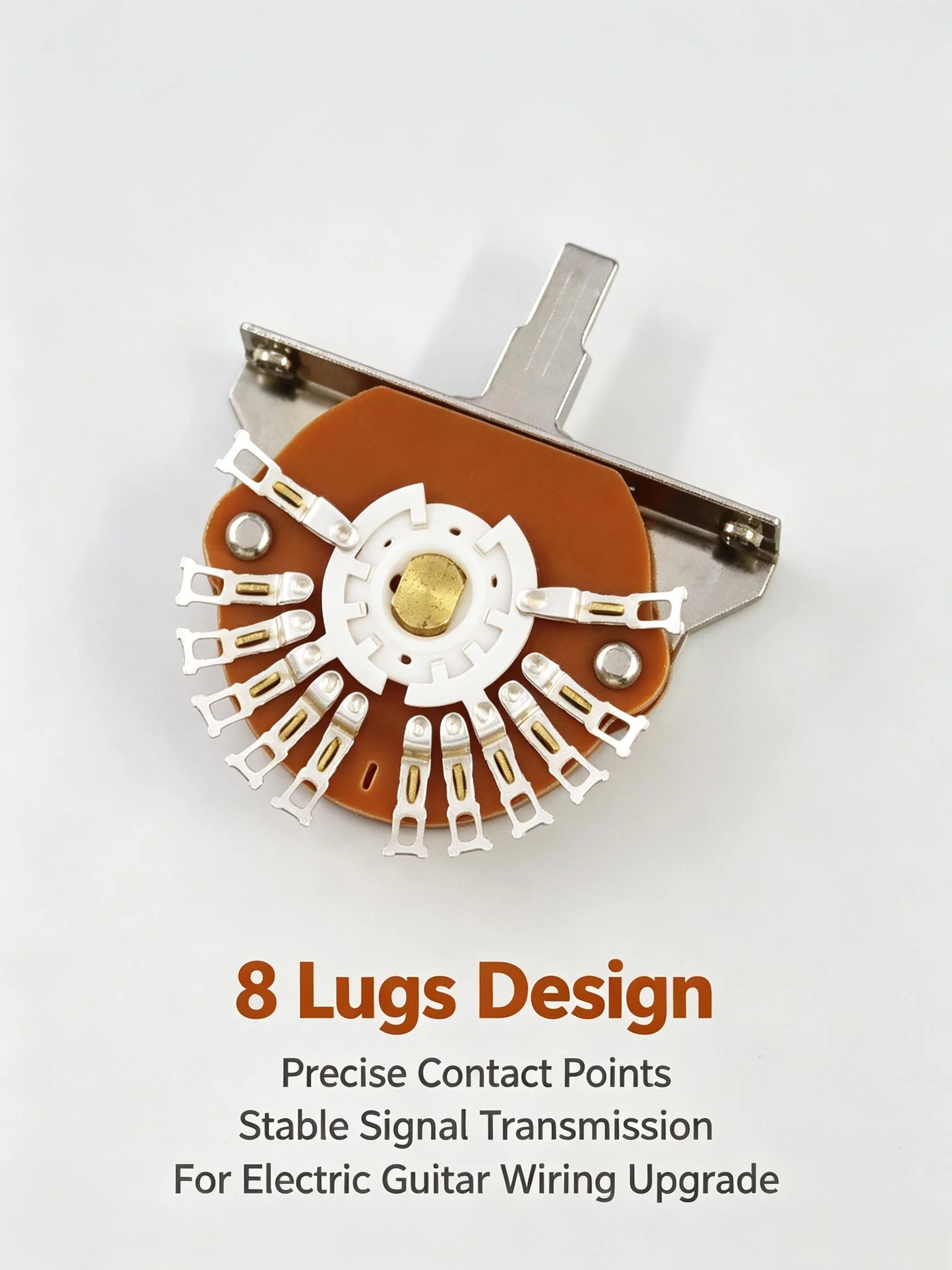 RUKOVA 3‑Way 8‑Legs 5‑Way Electric Guitar Pickup Selector Switch with Tips & Screws Metal Plastic Guitar Replacement Accessories