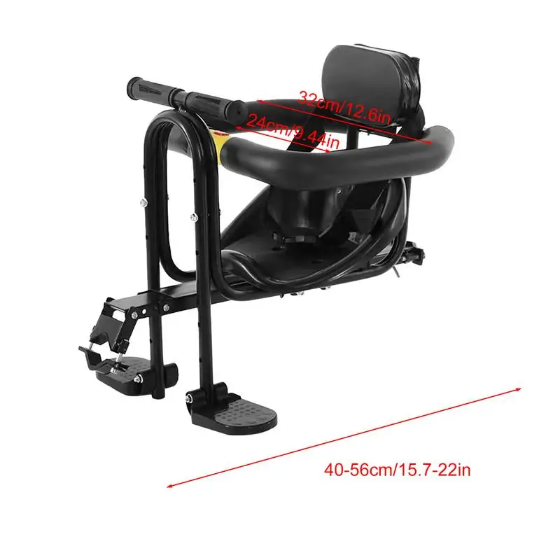 Asiento delantero de bicicleta para niños, accesorios de seguridad para niños, piezas de asiento de bicicleta, silla delantera de bicicleta para