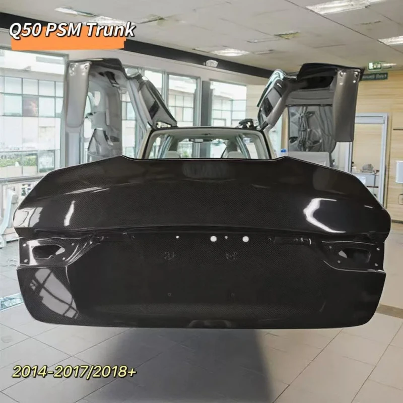 

PSM Style Duckbill Carbon Fiber Rear Trunk Lid Boot High Quality Exterior Upgrade Parts Fits Q50 2014-2017 2018+ Models