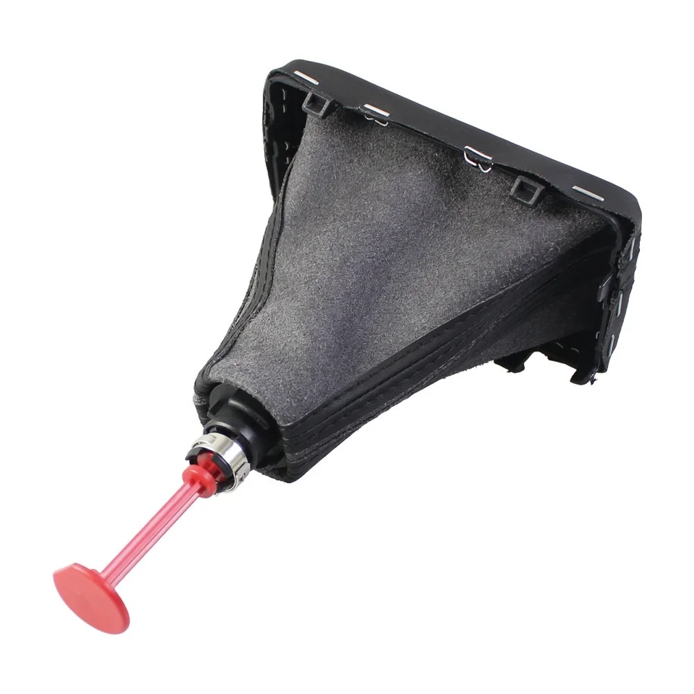 Auto Transmission Handle Gear Shift Knob Black Line Black Artificial Leather Plastic And Leather Mix Smooth Precise Shifting