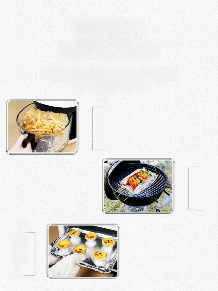 Miaojie Thi Foil Baking Paper Boxed Kitchen Cooking Baking Barbecue Oven Air Fryer  Non-Burnt Easy to Use view 3