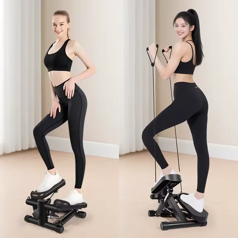 Gym Mini Twist Stepper Exercise Aerobic Fitness Walking ABS Machine With Resistance Band