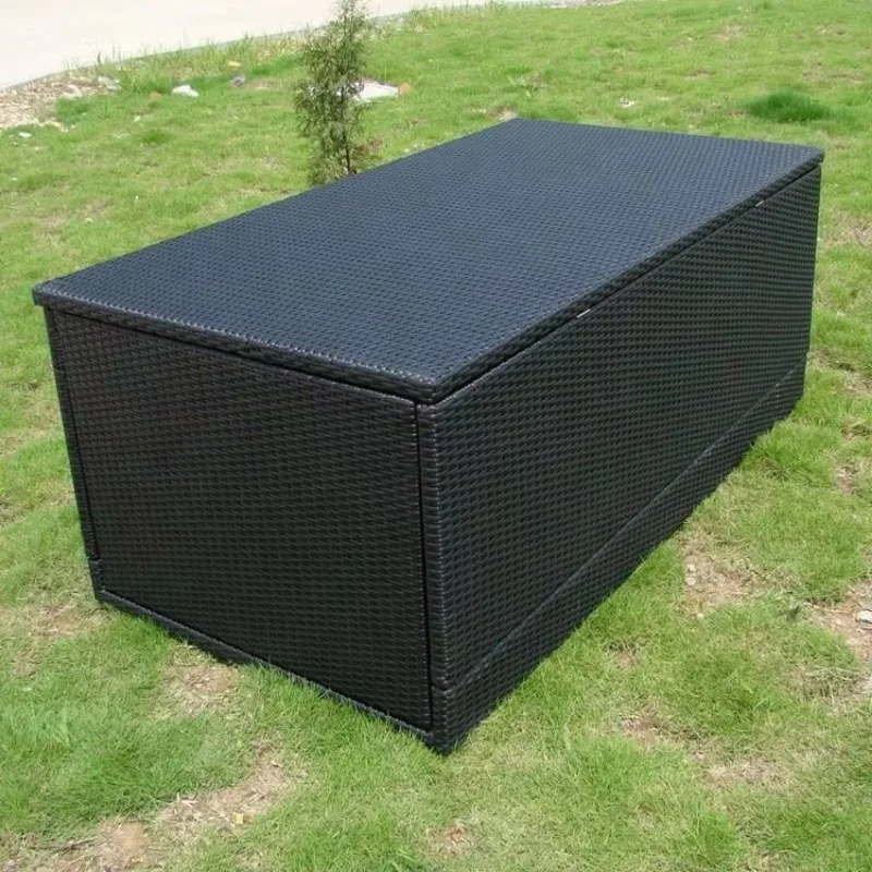 Modern Durable Comfortable Portable Waterproof Eco-Friendly Outdoor Garden Patio Rattan Storage Box