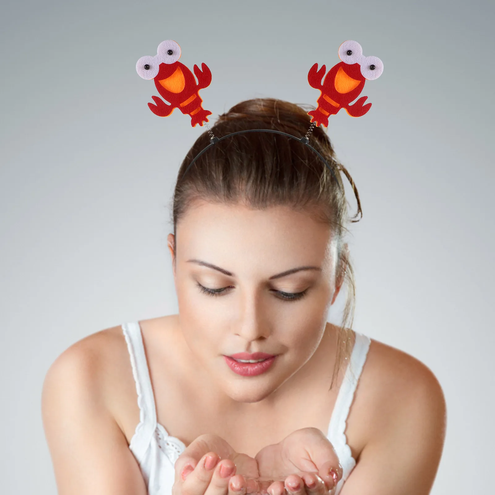 

4Pcs Adorable Crayfish Hair Hoop Creative Headband Perfect For Kids Adults Halloween Costume Party