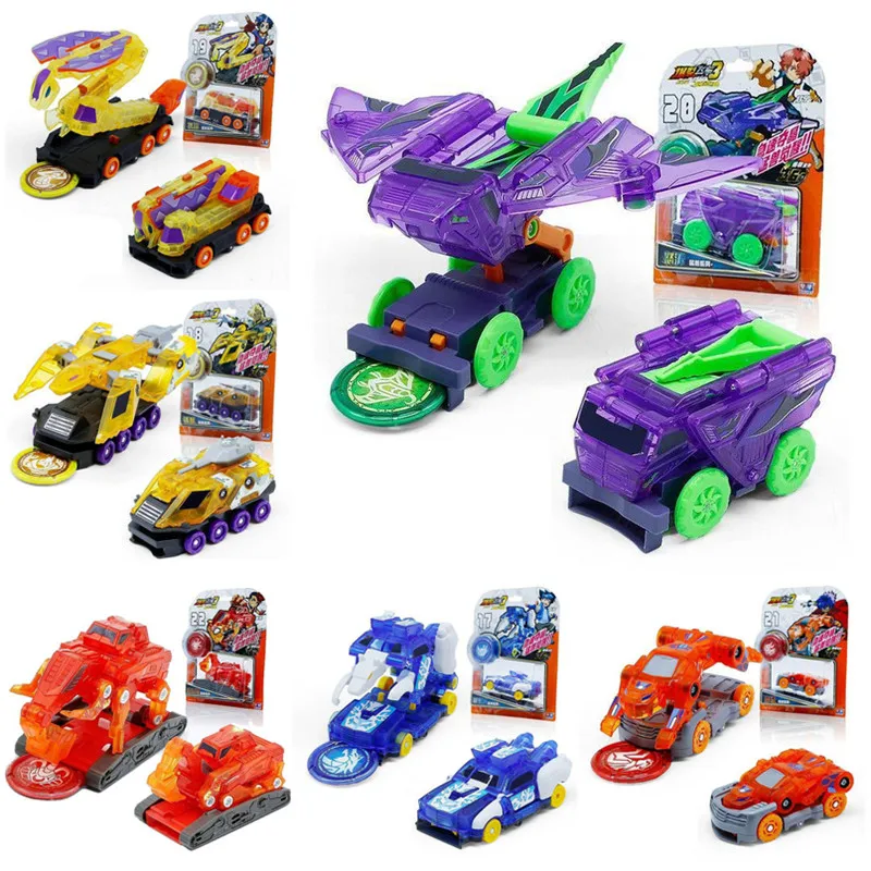 Screechers Wild Explosion Speed Fly Deformation Car Beast Attack Action Figures Capture Flips Transformation Children Toys