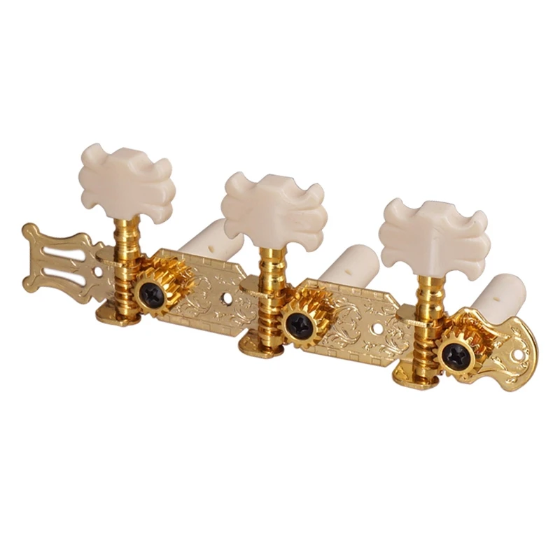 Classical Guitar String Tuners Keys Machine Heads Tuning Pegs 1 Left 2 Right With Mount Screws Golden