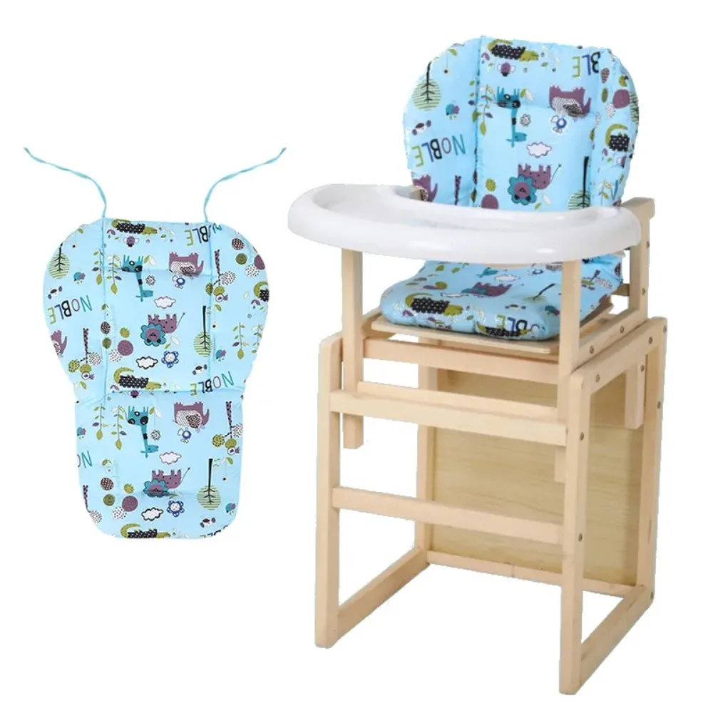 Almohadilla de asiento de cochecito de bebé, alfombrilla de alimentación, Protector Universal para silla alta de bebé, cojín suave de algodón para asiento de coche de niño