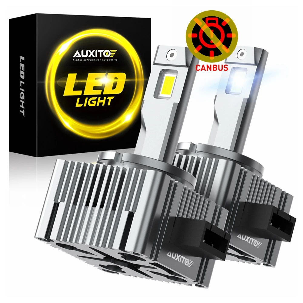 AUXITO 2Pcs D1S D3S Canbus LED Headlight HID D1S D3S 6000K Bulb 12V 24V Super Bright Plug and Play for Audi BMW VW Mercedes Benz