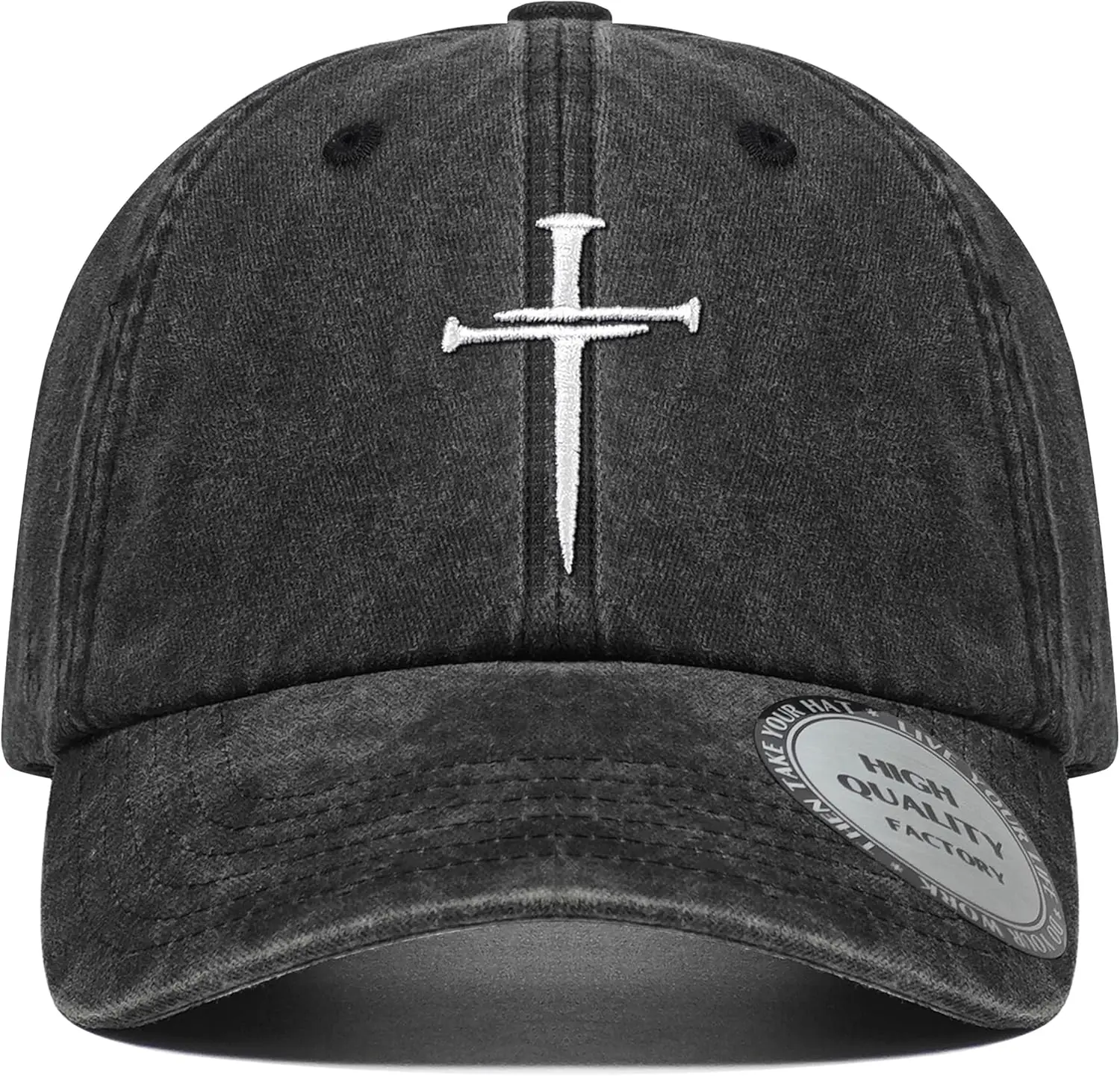 

Christian Hats for Men Women,Jesus 3 Nail Cross Hat Christian Religious Gifts for Birthday/Christmas