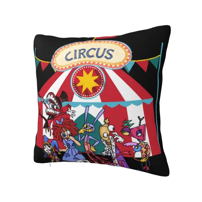 Custom Soft The Amazing Digital Circues Throw Pillow Case Home Decor Square Cushion Cover Pillowcover for Living Room