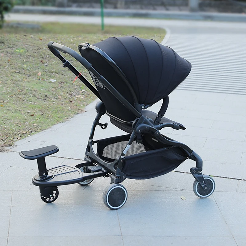 Cochecito de bebé con ruedas, tablero de ruedas para niños, soporte de paso, placa de paseo, Asiento desmontable