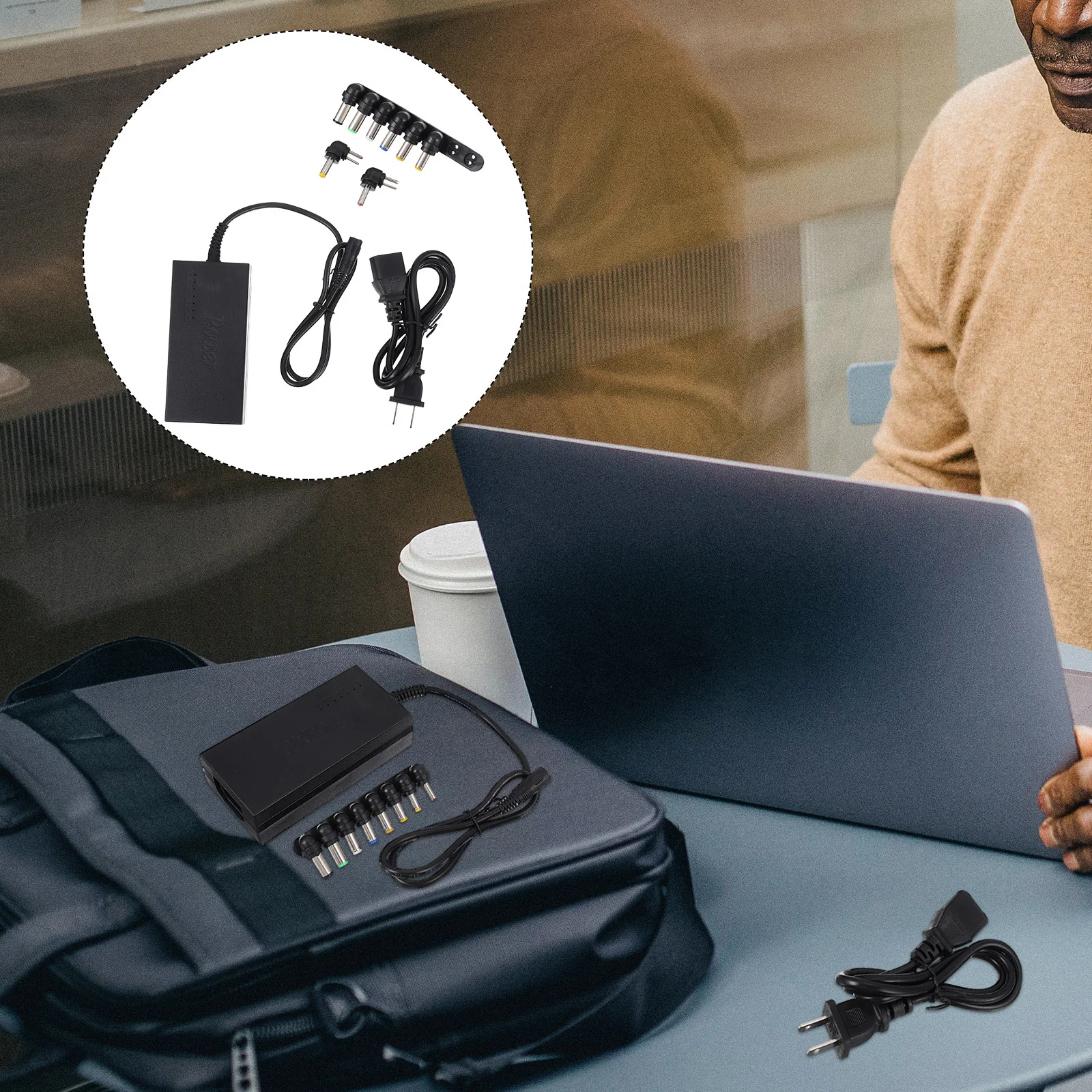 1 مجموعة 1 مجموعة محول الطاقة 12 فولت-24 فولت كمبيوتر محمول 8 موصل رؤساء المحمولة للمنزل مكتب سيارة التوصيل محمول امدادات الطاقة