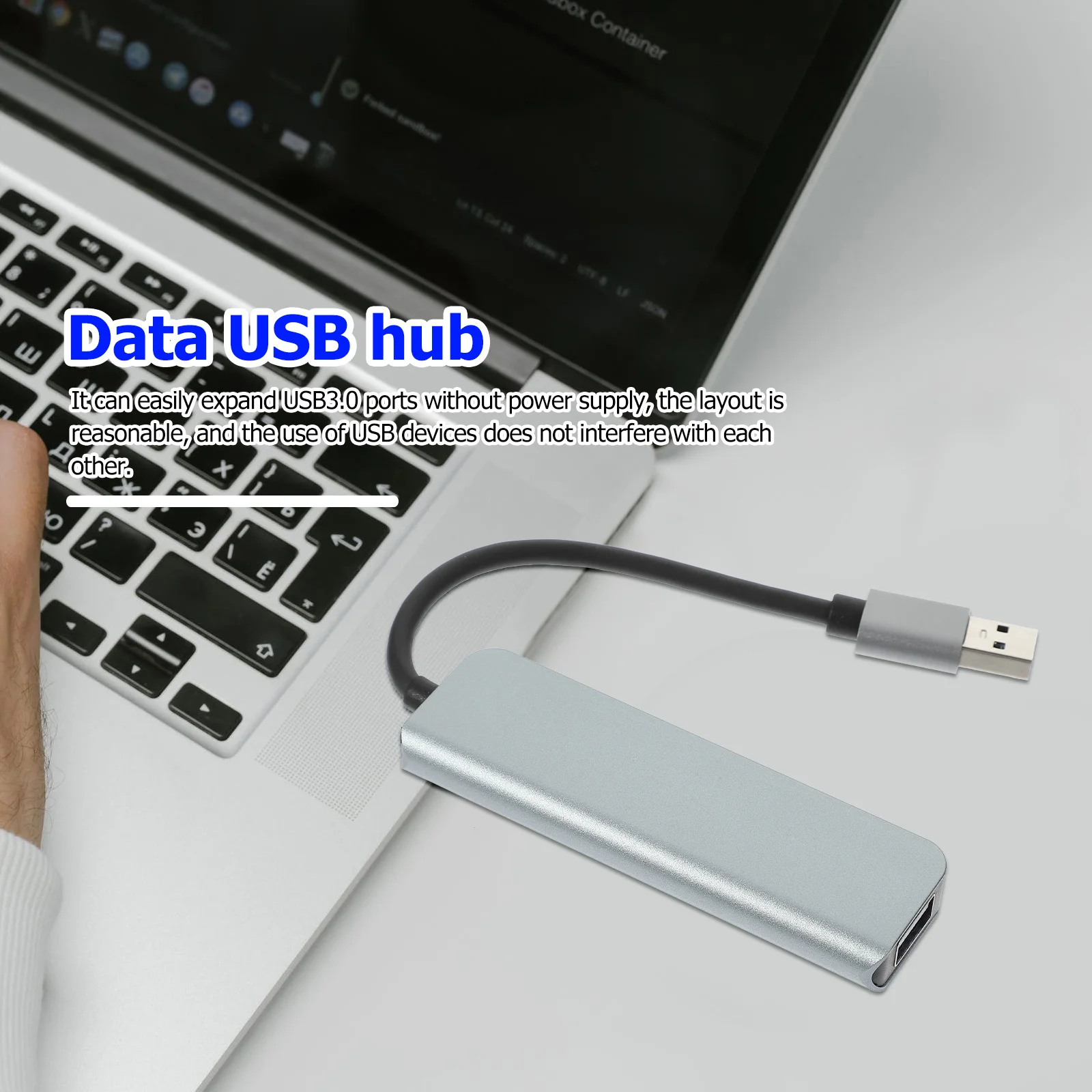 

4 Ports Hub Usb 3.0 Triple Usb 2.0 Splitter For Laptop Desktop Printer Webcam Speaker Keyboard Mouse Portable Aluminum Expander