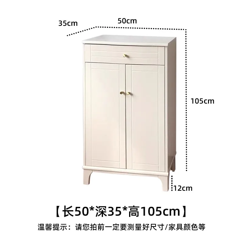 [Customizable] Solid wood shoe cabinet opposite door American light luxury simple small apartment large capacity cabinet