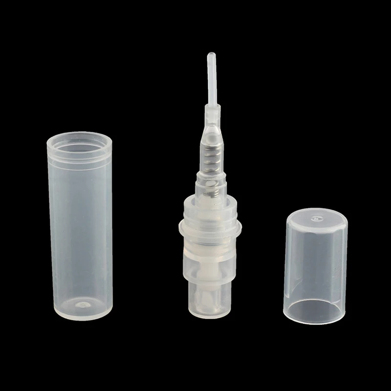 50Pcs 2/3/5ml Plastic Spray Bottle Black Transparent Perfume Atomizer Mini Cosmetic Containers Sample Perfume Refillable Bottles