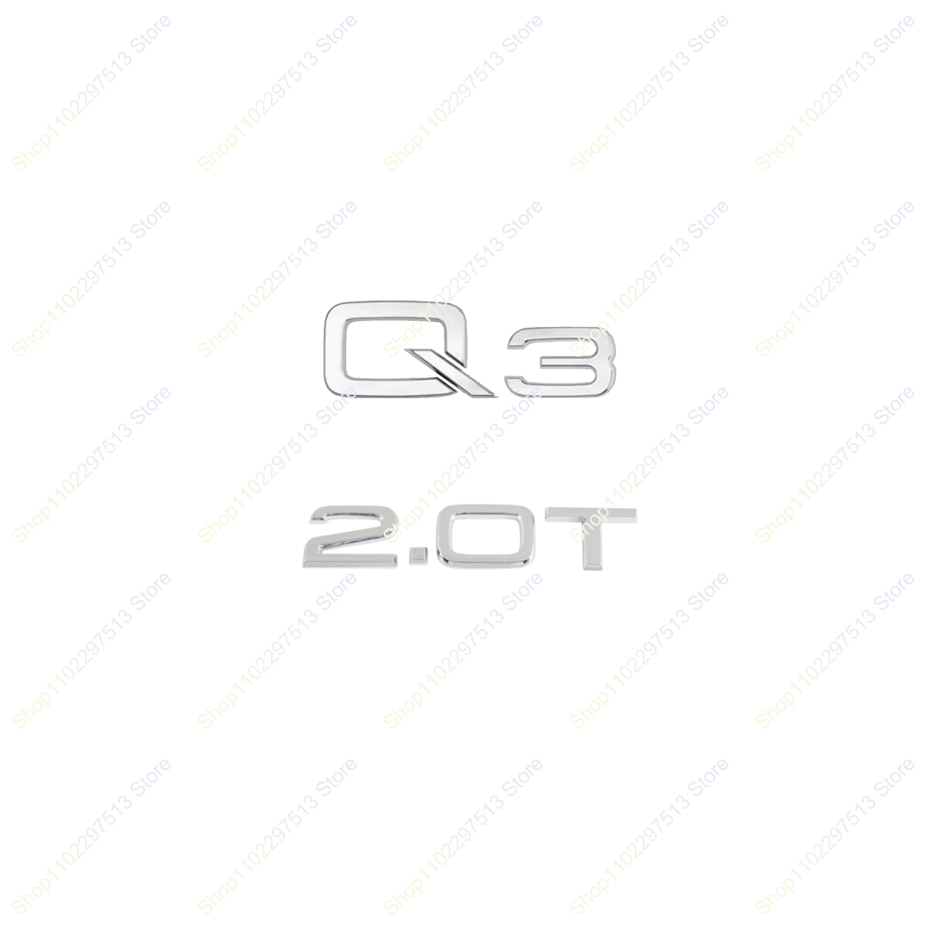 Новая 3D наклейка на багажник автомобиля из АБС-пластика, аксессуары, хром, серебро 2,0 TDI TFSI 35TFSI 40TFSI 45TFSI, эмблема с буквами для серии Q3 Q5 Q7 Q8