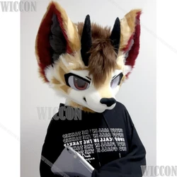 Furry kigurumi Head Skull Mask Fursuit Cosplay Prop 3D Print PLA Resinous Costume Man Women Gift Holloween Roleplay Customized