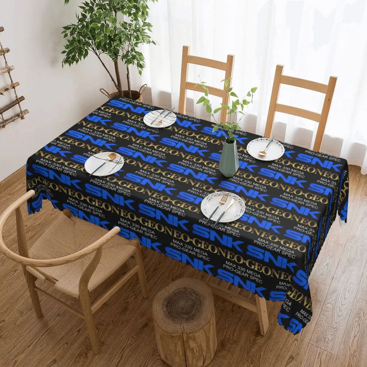 Neo Geo Pro Gear Spec Gold Retro Design Tablecloth Restaurant Kitchen Rectangular Tablecloth Tablecloth Dining Table Cover