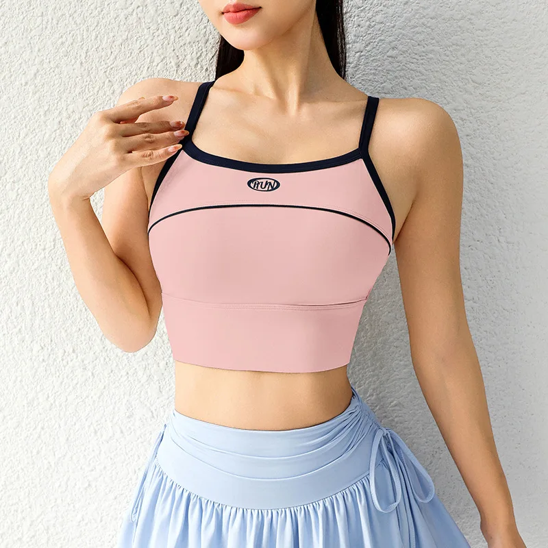 

Women's 2025 U-Back High-Impact Sports Bra Built-In Push-Up Cups Shockproof Yoga Crop Tank Anti-Sag Running Pilates Gym Top