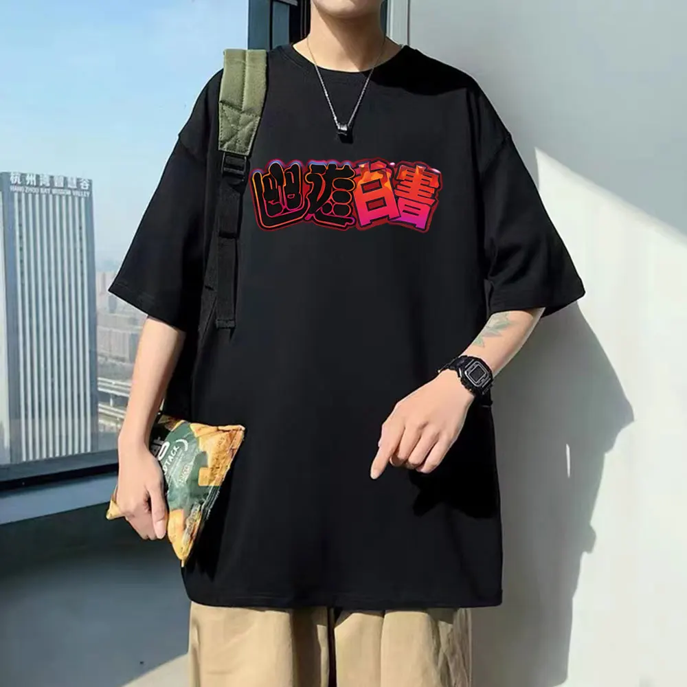 

Anime YuYu Hakusho Kurama Minamino Shuuichi Graphic T-Shirt Men Women Casual Oversized Crewneck T Shirts Male Manga Streetwear