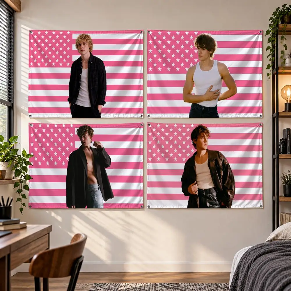 Actor American Film Dark Drama E-Evan Peters Actor Flags Banner Decor for Bedroom,Garden,Party,Club,Gaming Room,Indoor Outdoor