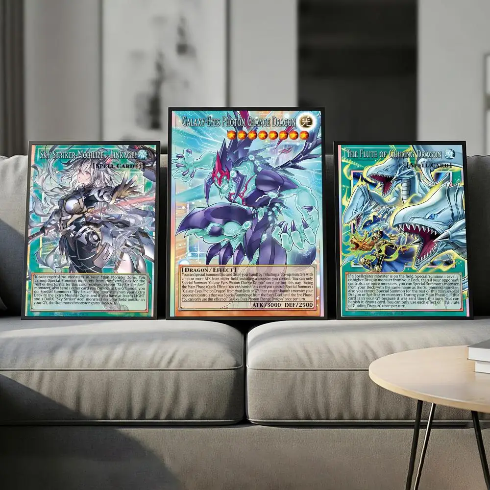 Anime Y-Yu-Gi-Oh Cards Poster Modern Aesthetic Wall Art Print Room Decoration Items for Bedroom Home Decor Gift