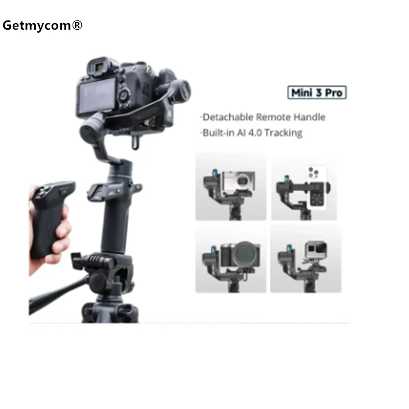 

Подвес для FeiyuTech SCORP Mini 3 Pro со съемной дистанционной ручкой и отслеживанием AI 4.0 для беззеркальных, экшн-камер и смартфонов