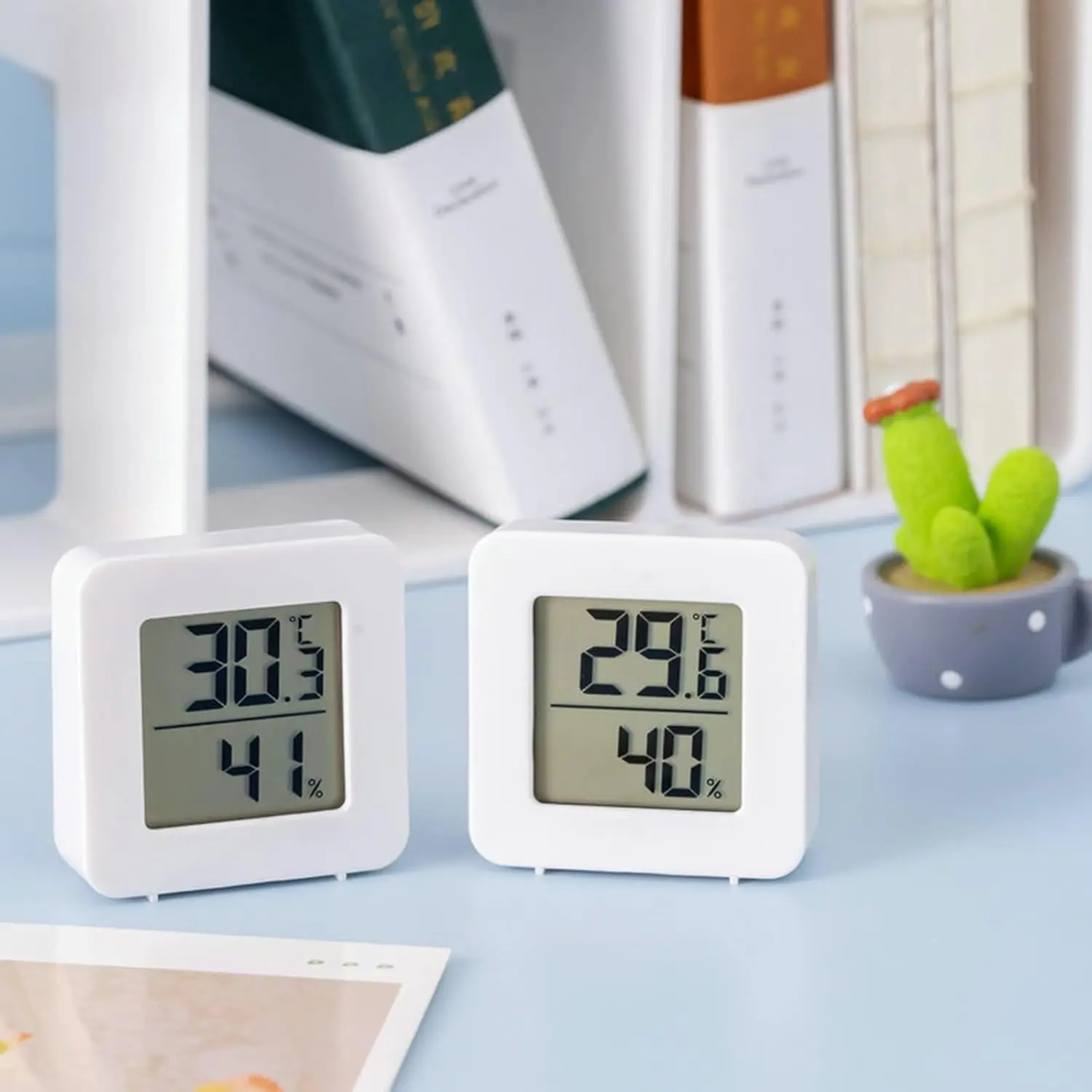 Termômetro Digital e Higrômetro Mini para Ambiente Interno, Monitor Eletrônico de Temperatura LCD, Higrômetro para Quarto e Bebês