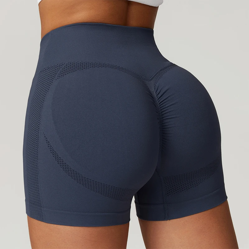 Hearuisavy Seamlessly Scrunch Gym Shorts Running Workout Shorts Female Quick-Dry Yoga Leggings Hight Waist Sports Shorts Women