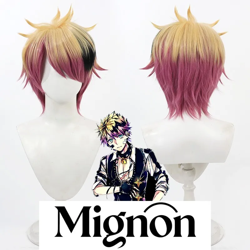 

Демон Принц кошки Дьявол Рно Фэндон парик для косплея многоцветный градиент многослойные шипы подарок на Хэллоуин