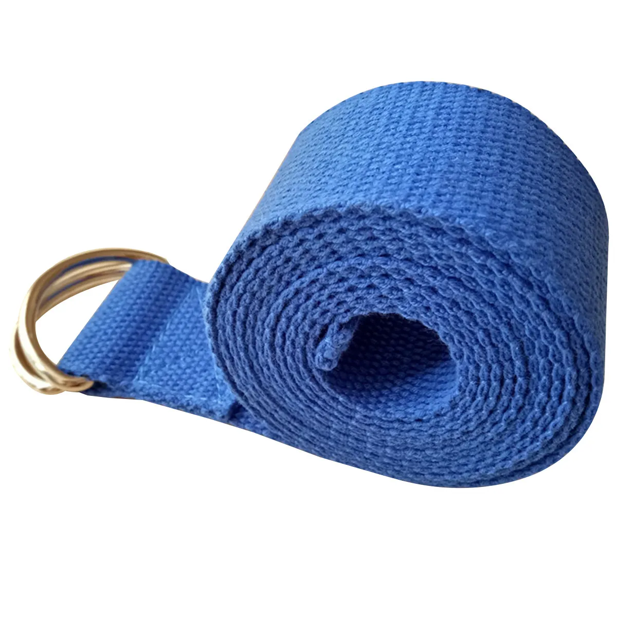 Cotton Yoga Strap with D-Rings – Adjustable for Flexibility, Posture Alignment & Core Strength Training