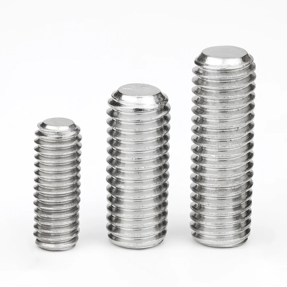 Hexagon Socket Set Screws Flat Point 304 Stainless Steel M2 M2.5 M3 M4 M5 M6 M8 M10 M12 M16 Hex Allen Grub Headless Screw DIN913