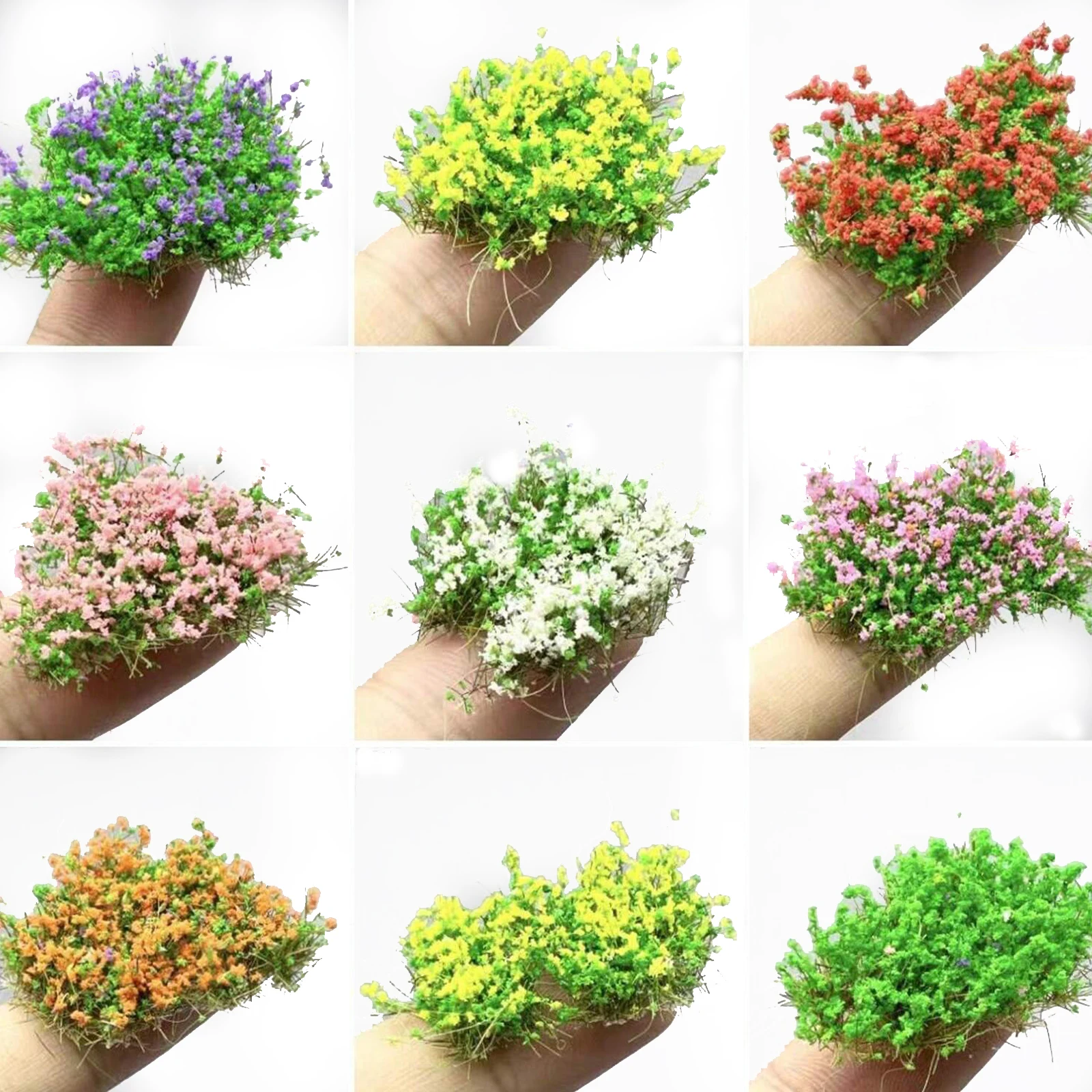 8-10 مللي متر المسيل للدموع زهرة العنقودية العشب نموذج DIY بها بنفسك نموذج صنع المشهد العسكري ديكورات منزلية قطار السكك الحديدية تخطيط الديوراما #2