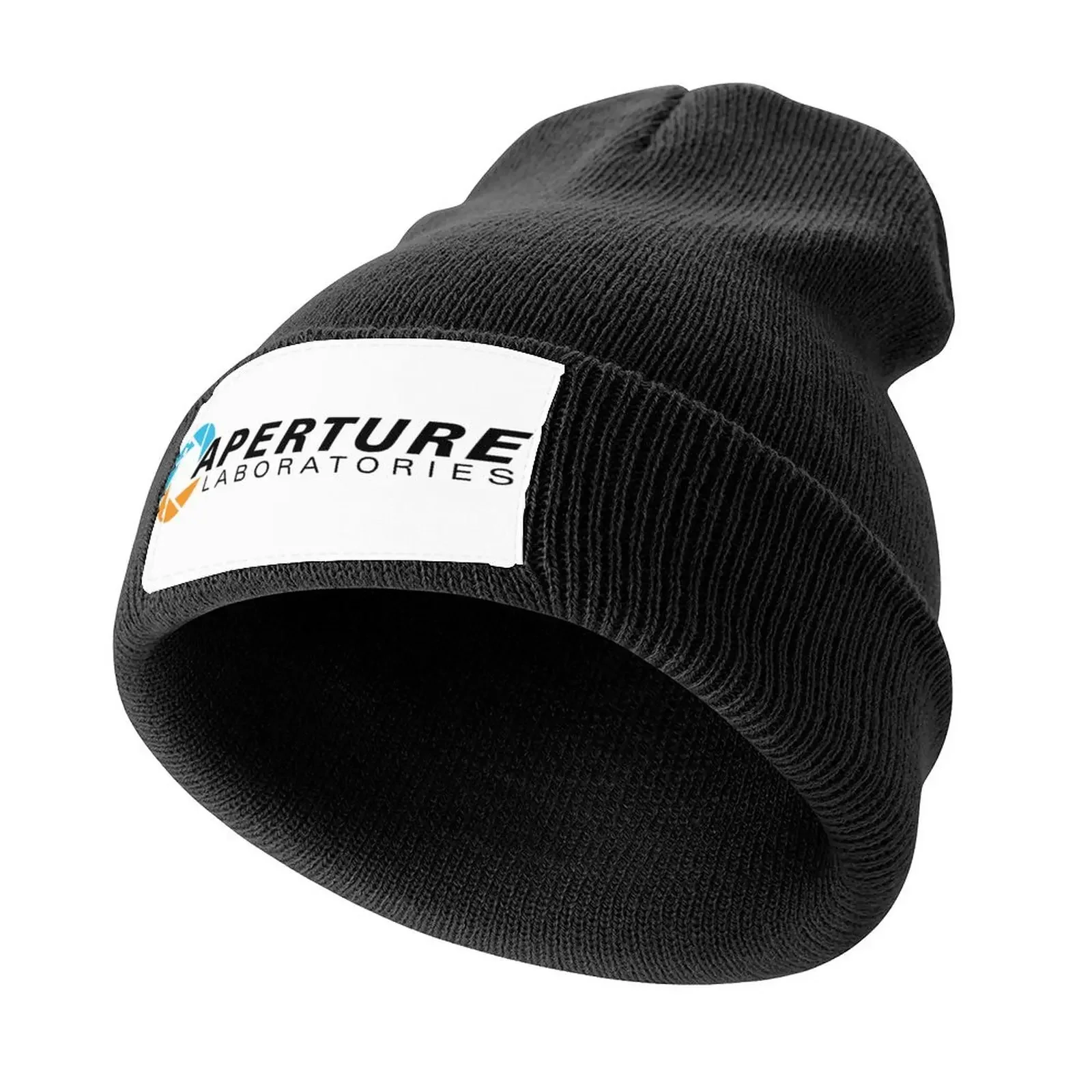 Portal Aperture Science Logo Colors Blk Knitted Cap fashionable Kids Hat Beach Caps Male Women's