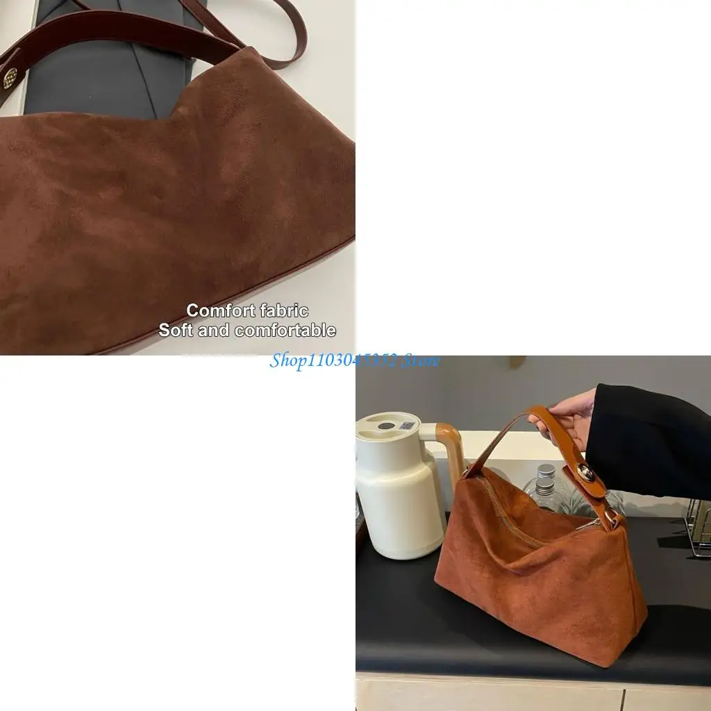 

Trendy Faux Sueded Leather Satchel Bag for Women Casual Crossbody Handbag Purse