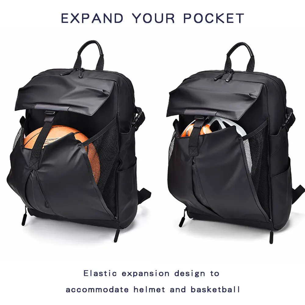 Outdoor Travel Sports Backpacks Men's Commuting Fashion Large Capacity Helmet Basketball Laptop Book School Bag Backpack For Man view 2