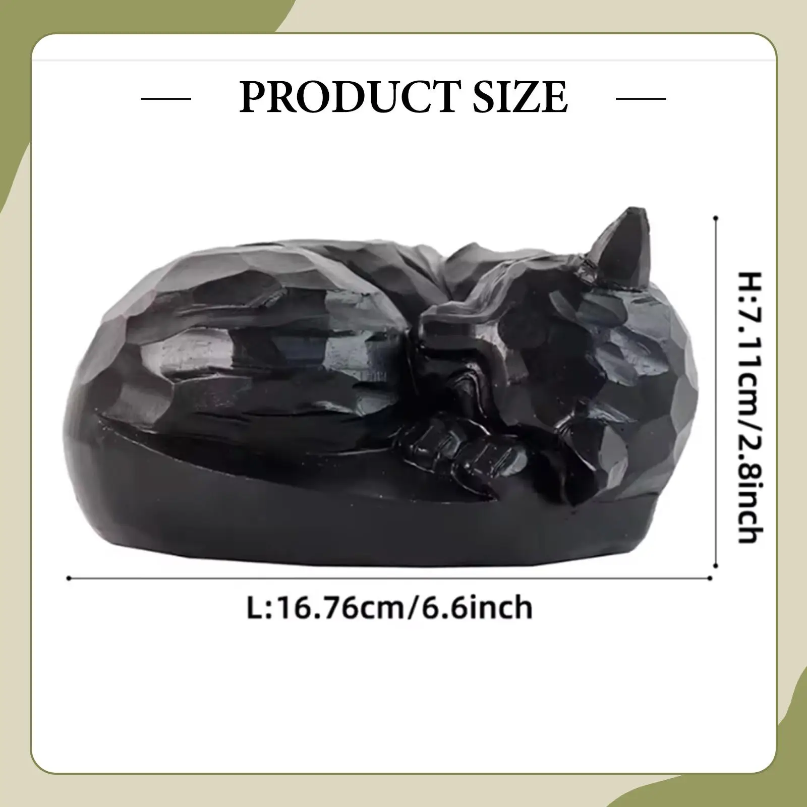 Pet Memorial Statue Small Animal Urn Resin Cat Figurine Thoughtful Sympathy Gift for Lawn Yard Cemetery Tribute