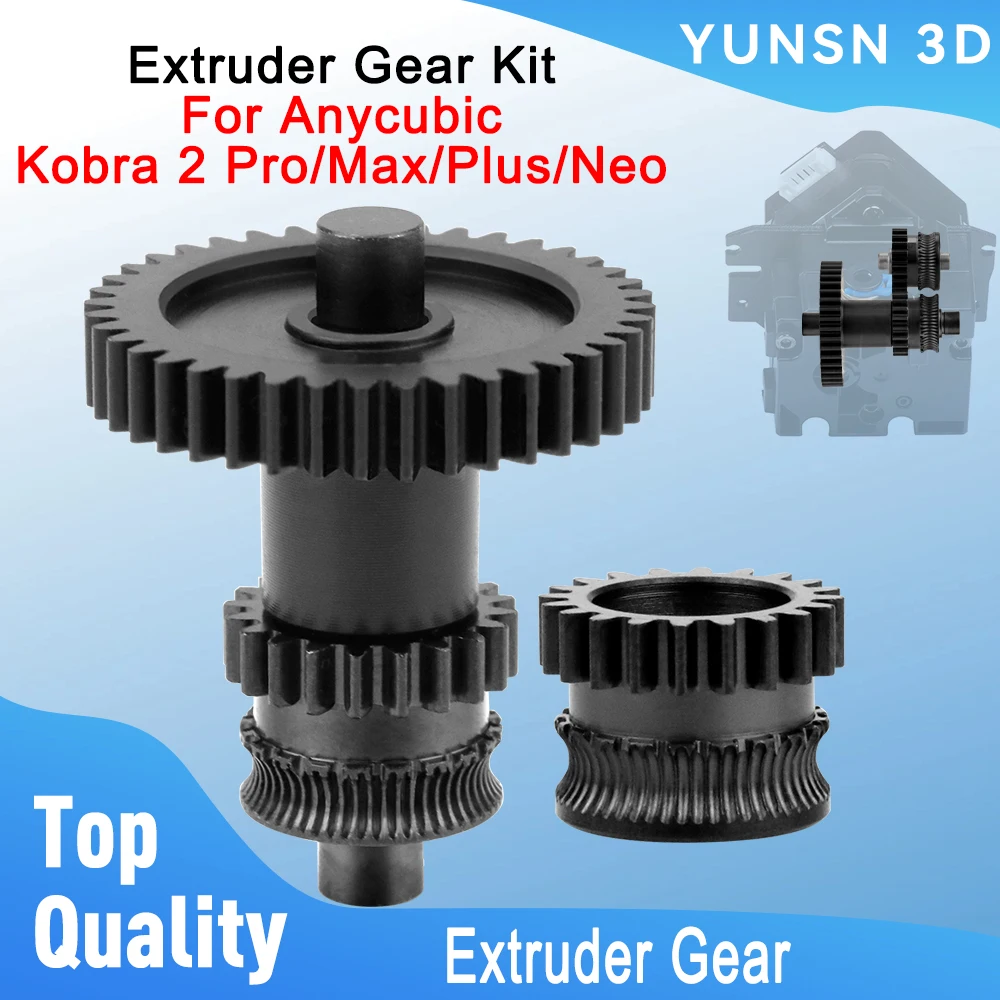 Anycubic Kobra 2 Pro Max Plus Neo 나노 코팅 금형 강철 통합 압출 헤드 기어 3D 프린터 부품용 압출기 기어 키트
