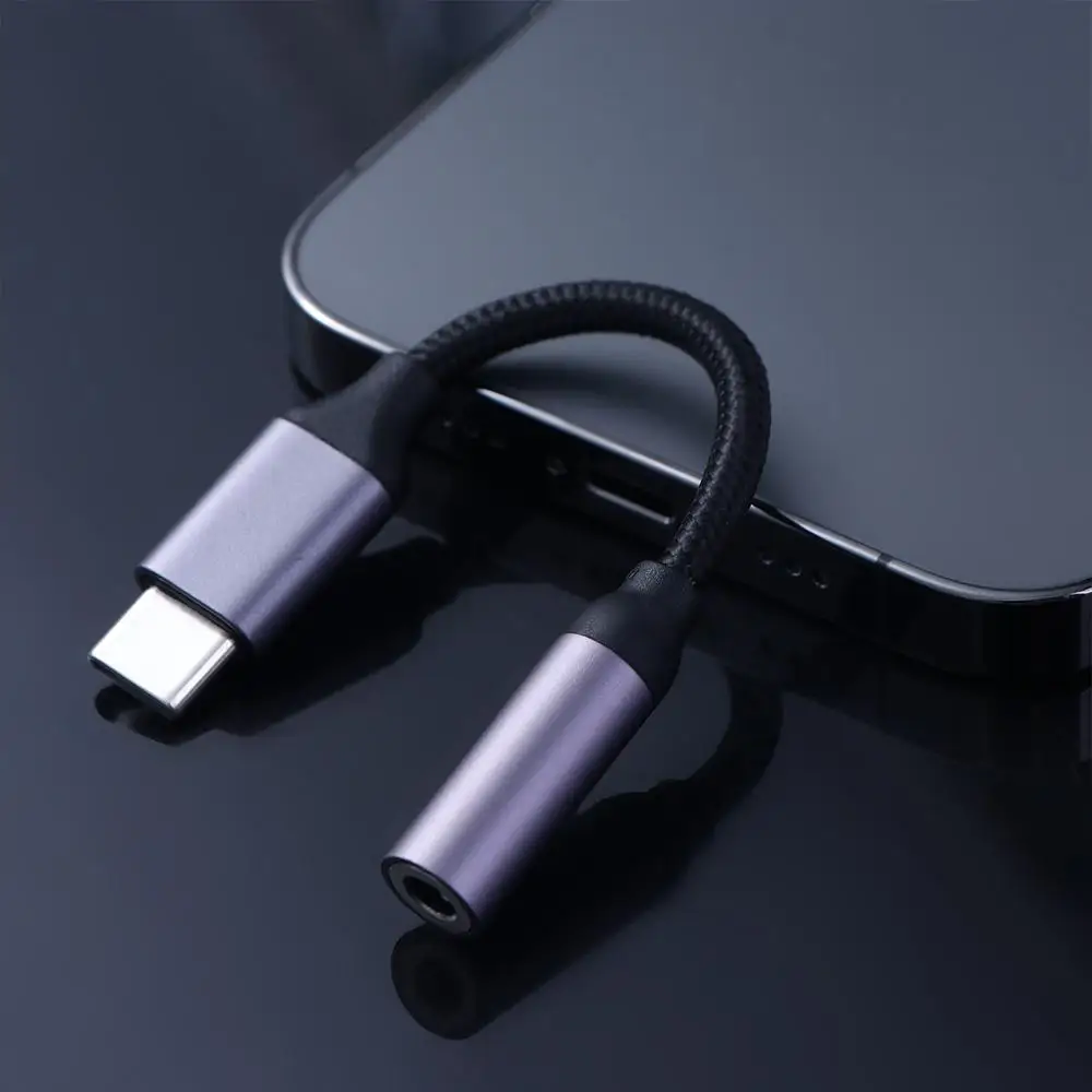 

Adapter Type C to 3.5mm Aux Converter Type C to 3.5mm Jack Headphones Adapter Digital Decoder Earphone Amplifier Audio Adapter