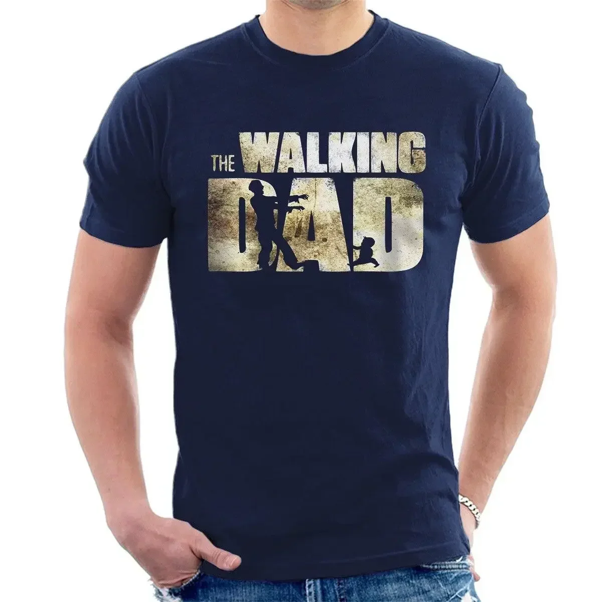 

Funny The Walking Dad T-Shirt. Summer Cotton Short Sleeve O-Neck Mens T Shirt New S-3XL