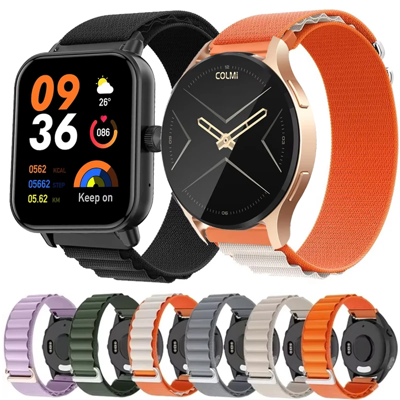 22Mm 20Mm Alpine Loop Strap For Colmi P81 P71 P70 P73/COLMI I28 Ultra Nylon Wat…