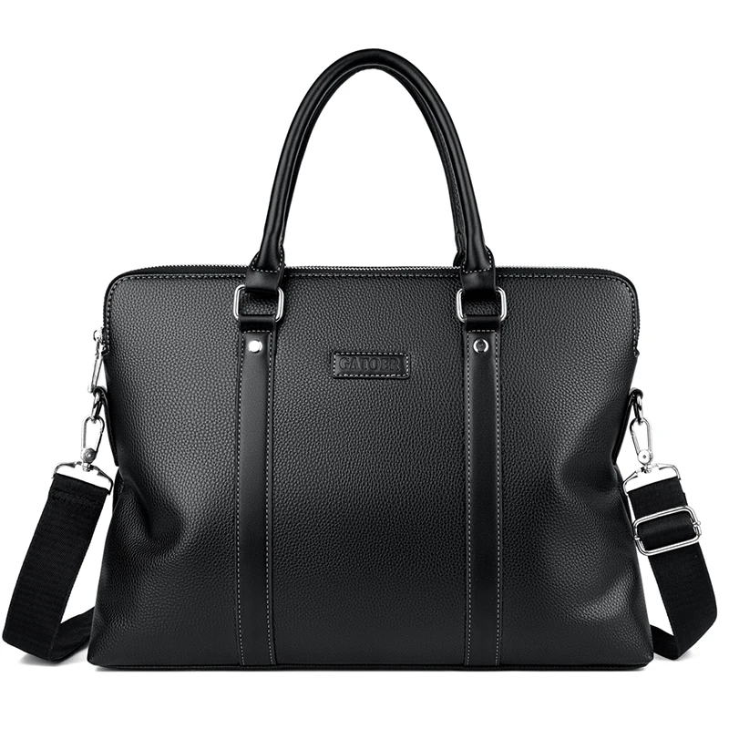 

Men's Business Handbag Laptop Bag Single Shoulder Satchel Crossbody Bag Leather Work Bag Stylish Men's Accessory