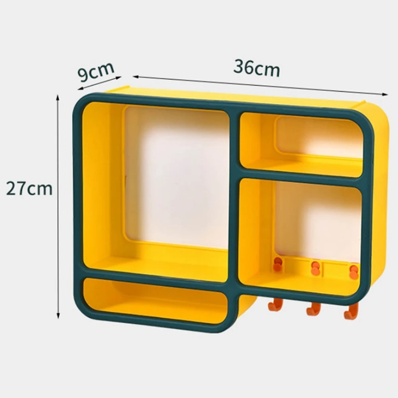 Soporte de pared para ducha de baño, estante de almacenamiento versátil sin perforación para crema de lavado de cara, estante de almacenamiento para lavabo para el cuidado de la piel