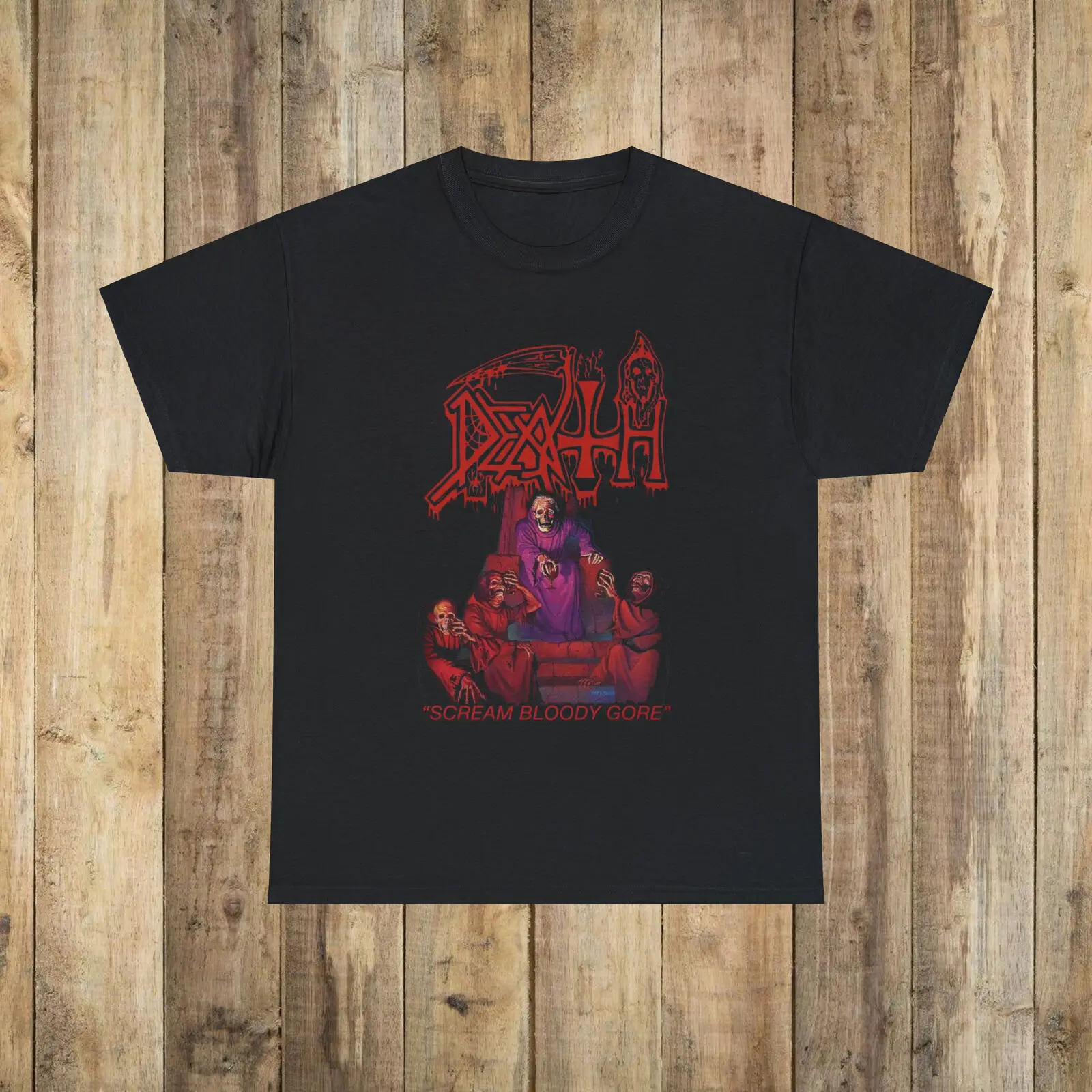 Death Scream Bloody Gore Metal T Shirt Adult